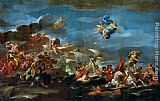 Luca Giordano Famous Paintings - The Triumph of Bacchus Neptune and Amphitrite
